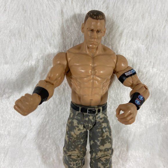2011 WWE Mattel Elite John Cena Wrestling Action Figure Camo Shorts Loose 7" - Picture 3 of 10